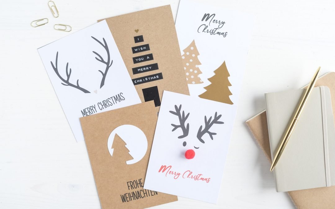 Weihnachtskarten basteln – Last Minute Ideen
