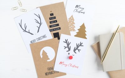 Weihnachtskarten basteln – Last Minute Ideen
