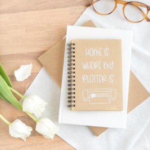 Plotterdatei kaufen mit Plottermotiv und Text "Home is where my plotter is"