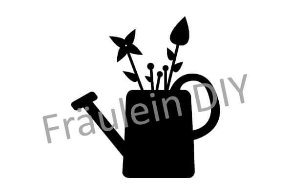 Gießkanne mit Blumen - Plotterdatei – Bild 2
