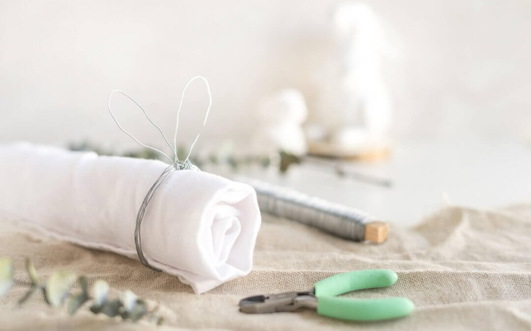 Serviettenringe aus Draht – Osterhase