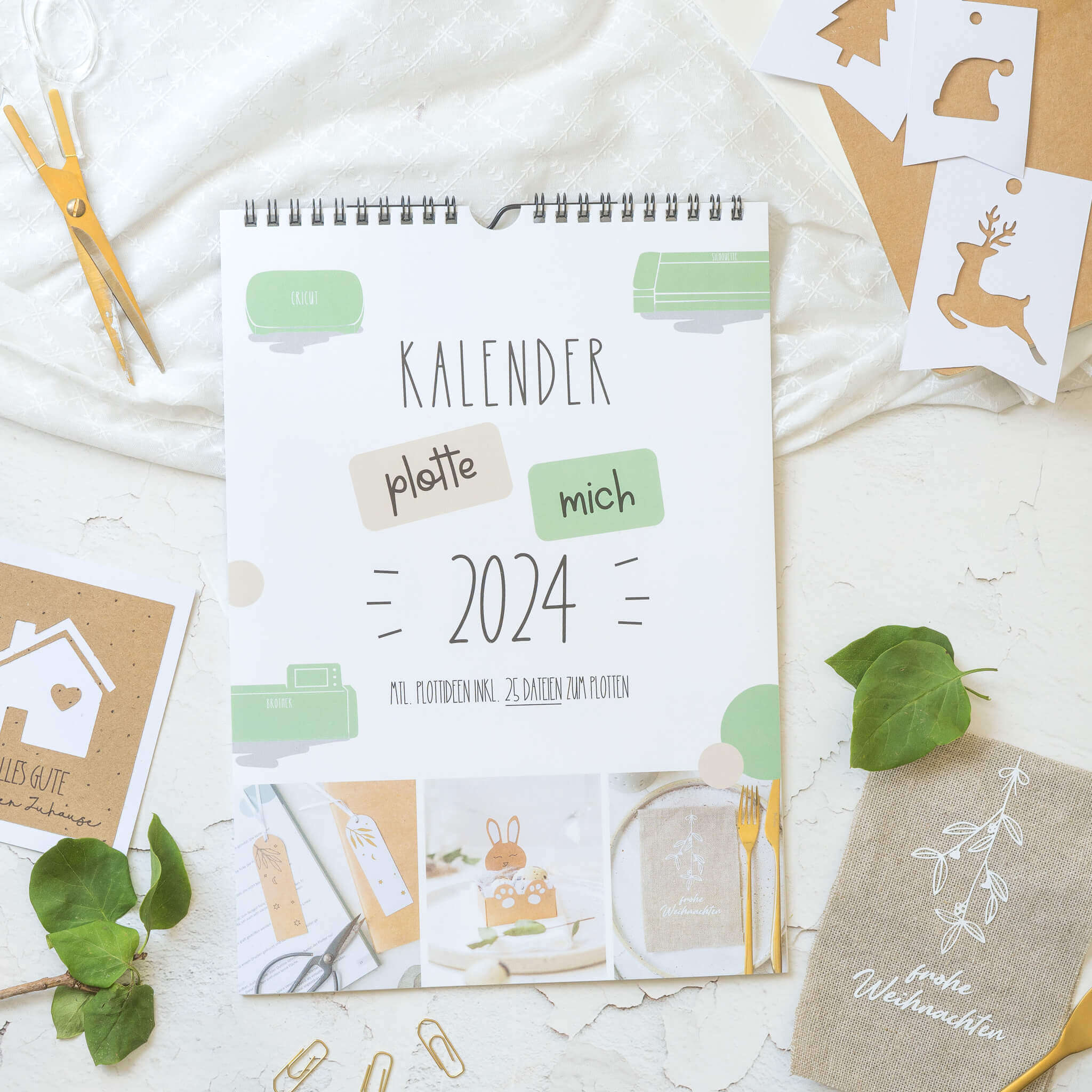 Limitierter Wandkalender - Plotte-mich-Kalender 2024 - inkl. 25 Plotterdateien