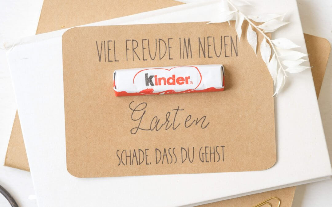 Geschenkkarten mit Kinderriegel – 3 Geschenkidee
