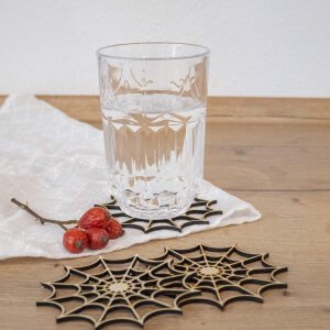 Spinnennetz Untersetzer - Laserdatei