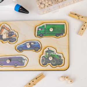 Steckpuzzle Fahrzeuge - Laserdatei