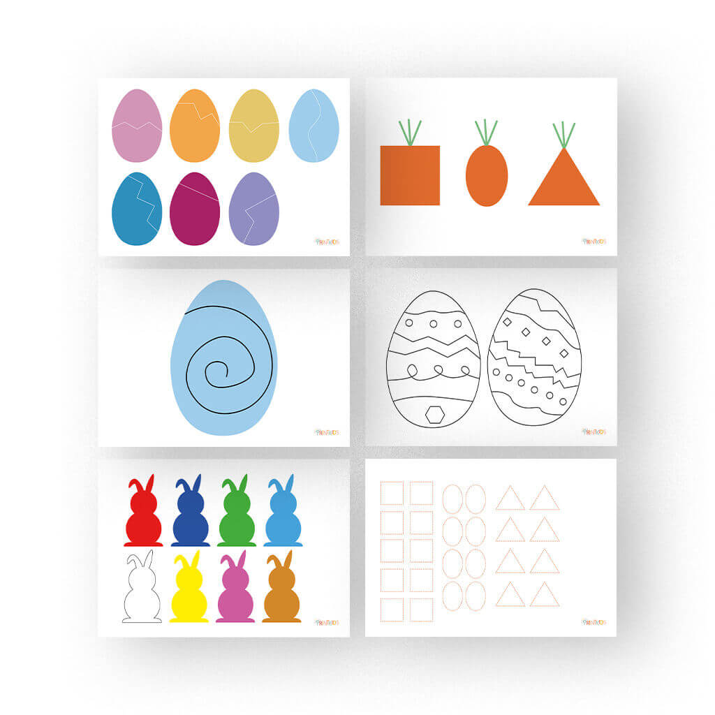 Tablettarbeiten Ostern ab 2 Jahre – zum Ausdrucken – Bild 3