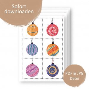 Tablettarbeiten Weihnachten 1 ab 2 Jahre – zum Ausdrucken