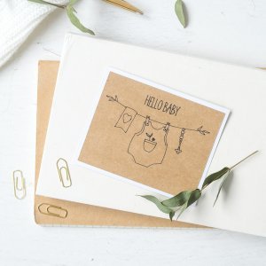 Geschenkkarte Hello Baby - Plotterdatei