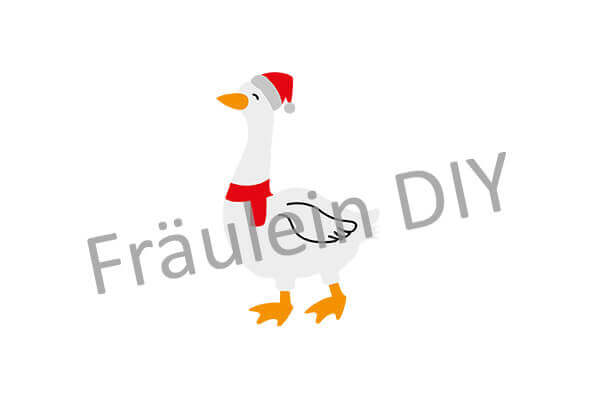 Weihnachtliche Gans - Plotterdatei – Bild 2